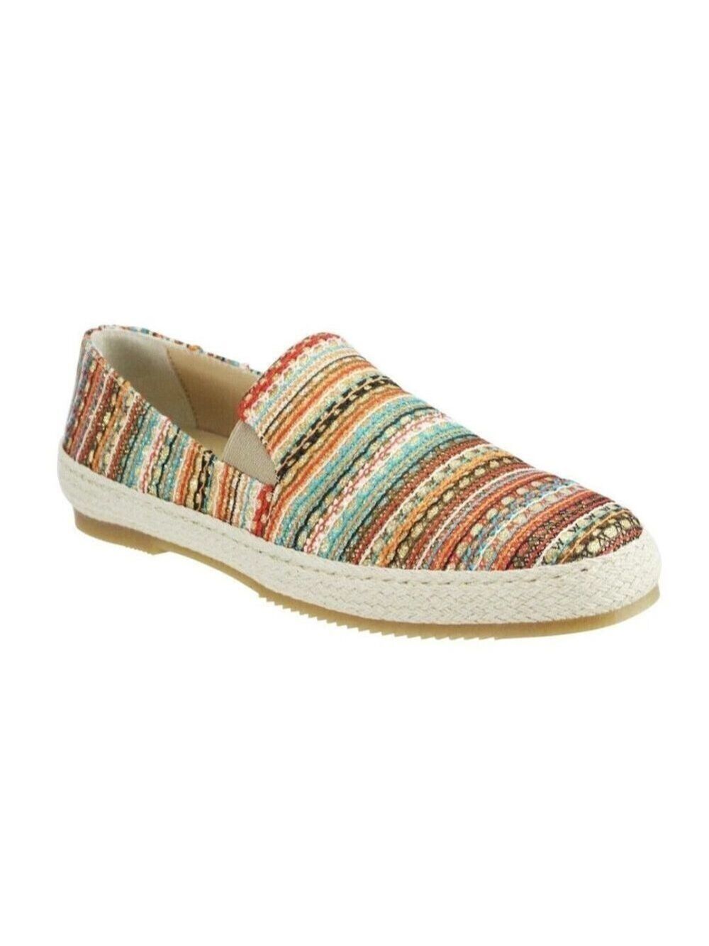 RON white Women Multi Stripe "Delilah" Espadrille Loafer